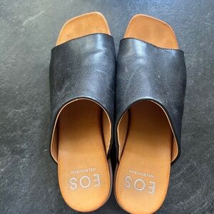 EOS leather slides